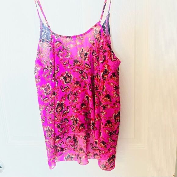 EUC Free People Printed Pink Pretty Thing Cami Top XS - Picture 7 of 7